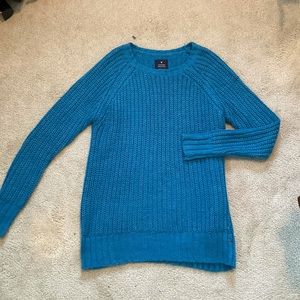Tealish blue American eagle knit sweater XS